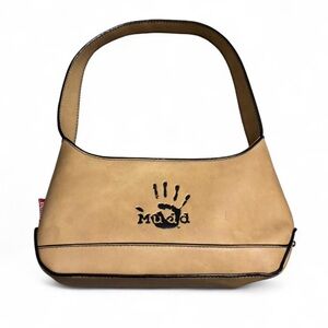 Mudd Beige Shoulder Bag with Black Accents